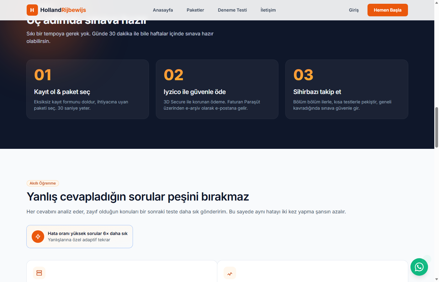 Akıllı Öğrenme bölümü